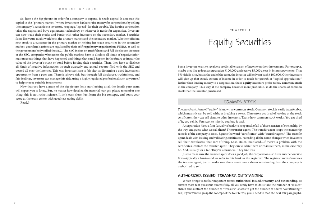 Equity Securities the Government Body Called the SEC