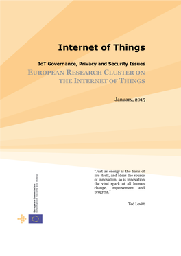 Iot Governance, Privacy and Security Issues EUROPEAN RESEARCH CLUSTER on the INTERNET of THINGS