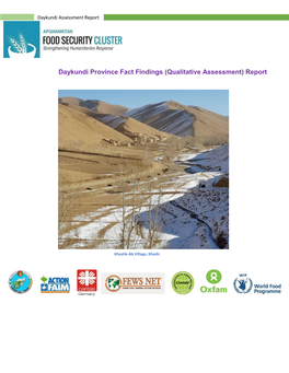 Daykundi Province Fact Findings (Qualitative Assessment) Report