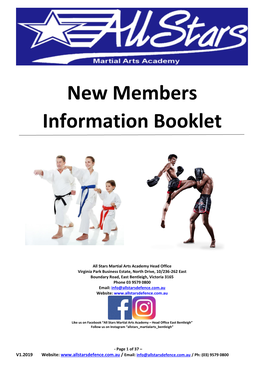 New Members Information Booklet