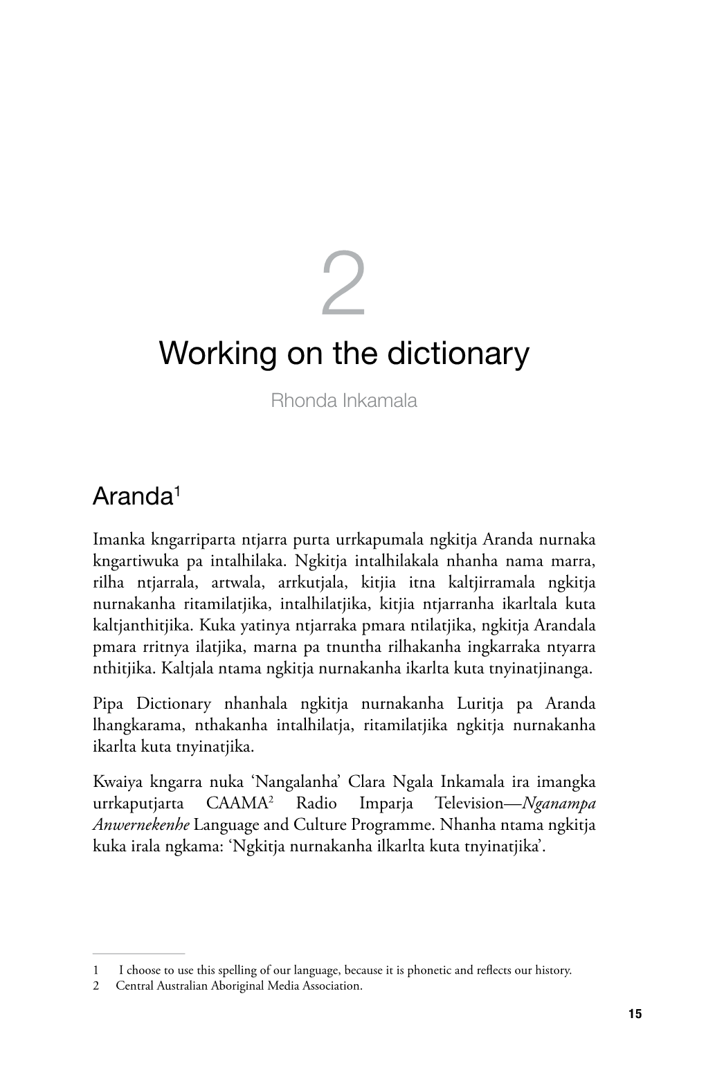 2. Working on the Dictionary