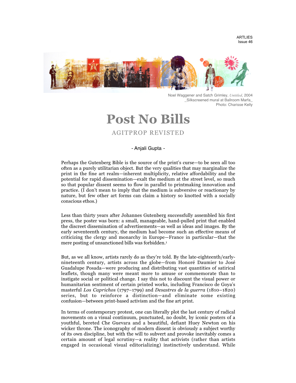 2004 – Artlies «Post No Bills