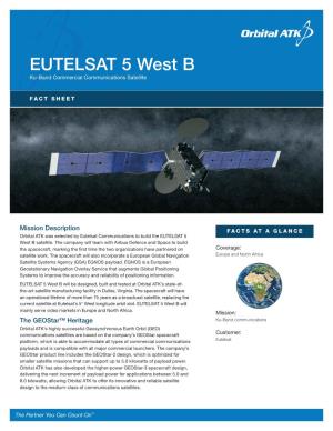 EUTELSAT 5 West B Ku-Band Commercial Communications Satellite