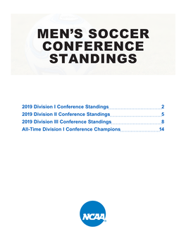 Men's Soccer Conference Standings