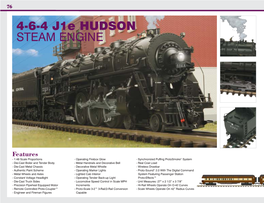 4-6-4 J1e HUDSON STEAM ENGINE