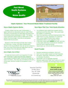 Septic Systems and Water Quaility