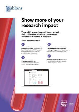 Show More of Your Research Impact