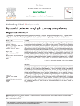 Myocardial Perfusion Imaging in Coronary Artery Disease