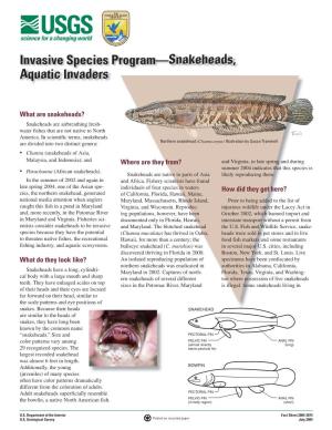 Invasive Species Program—Snakeheads, Aquatic Invaders