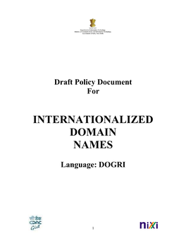 Internationalized Domain Names-Dogri
