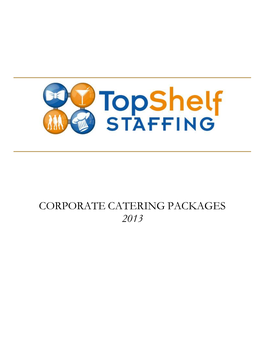 Corporate Catering Packages 2013