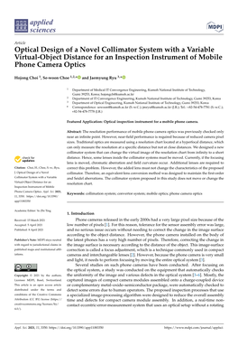 Optical Design of a Novel Collimator System with a Variable Virtual-Object Distance for an Inspection Instrument of Mobile Phone Camera Optics
