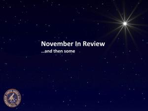 November in Review …And Then Some
