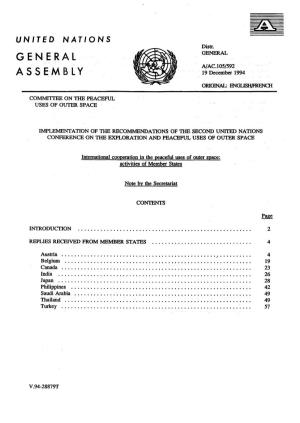 General Assembly, Forty-Ninth Session, Supplement No