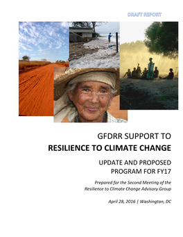 Gfdrr Support to Resilience to Climate Change