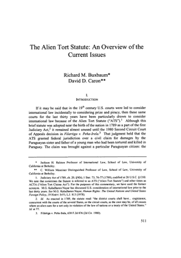 The Alien Tort Statute: an Overview of the Current Issues