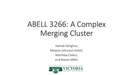 ABELL 3266: a Complex Merging Cluster