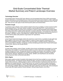 Market Summary and Patent Landscape Overview