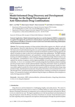 Model-Informed Drug Discovery and Development Strategy for the Rapid Development of Anti-Tuberculosis Drug Combinations