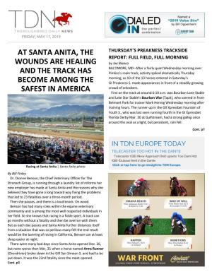 At Santa Anita, the Wounds Are Healing and the Track