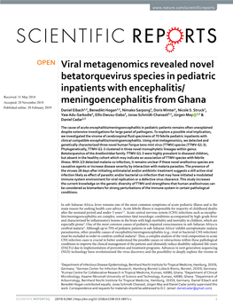 Viral Metagenomics Revealed Novel Betatorquevirus Species in Pediatric