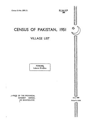 Village List of Gujranwala , Pakistan