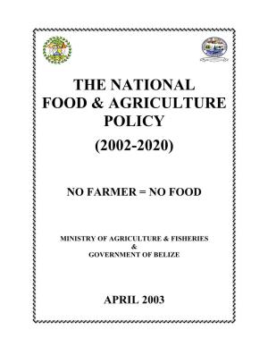 The National Food & Agriculture Policy (2002-2020)