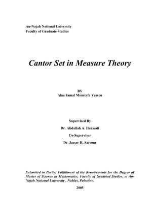 Cantor Set in Measure Theory
