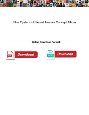 Blue Oyster Cult Secret Treaties Concept Album