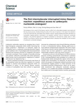 The First Intermolecular Interrupted Imino-Nazarov Reaction