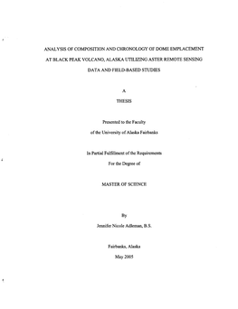 Analysis of Composition and Chronology of Dome Emplacement