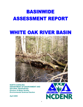 NORTH CAROLINA DEPARTMENT of ENVIRONMENT and NATURAL RESOURCES Division of Water Quality Environmental Sciences Section