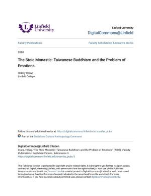 Taiwanese Buddhism and the Problem of Emotions