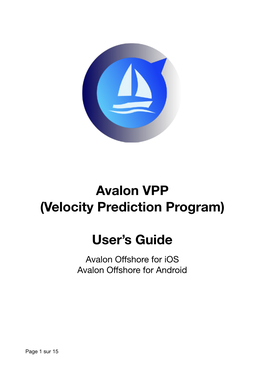 Avalon VPP (Velocity Prediction Program) User's Guide