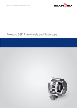 Rexnord BSD Freewheels and Backstops Overview