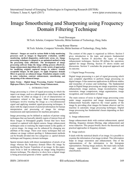 Image Smoothening and Sharpening Using Frequency Domain Filtering Technique