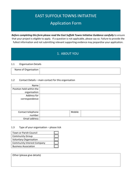 Application Form