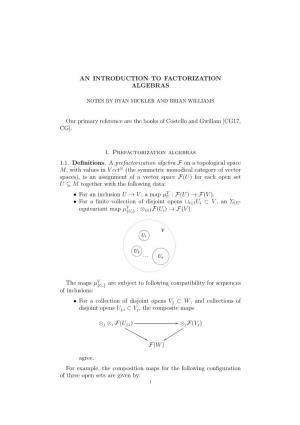 An Introduction to Factorization Algebras