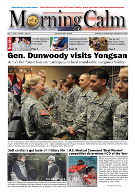 Gen. Dunwoody Visits Yongsan Army’S First Female Four-Star Participates in Local Round-Table, Recognizes Soldiers