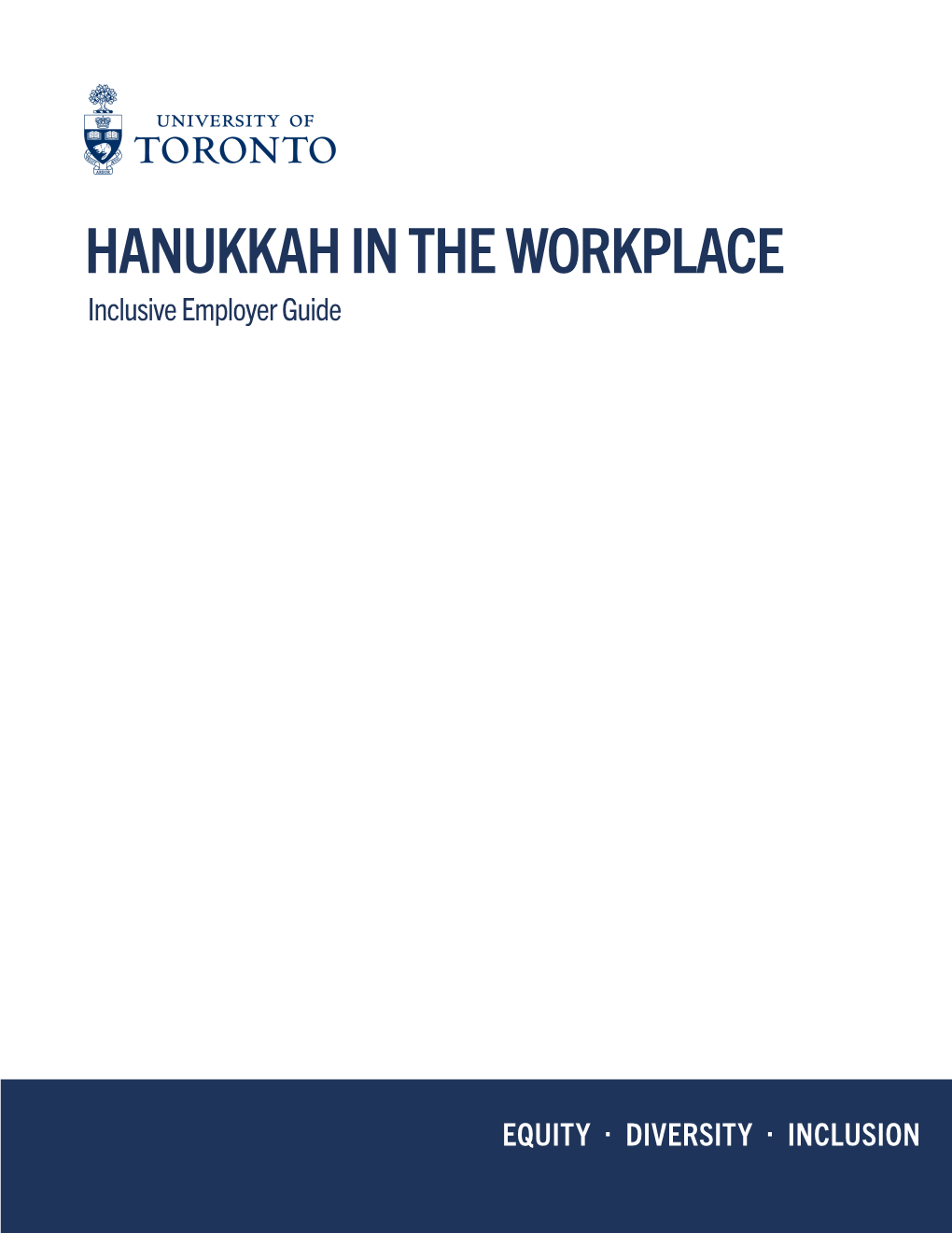 HANUKKAH in the WORKPLACE Inclusive Employer Guide