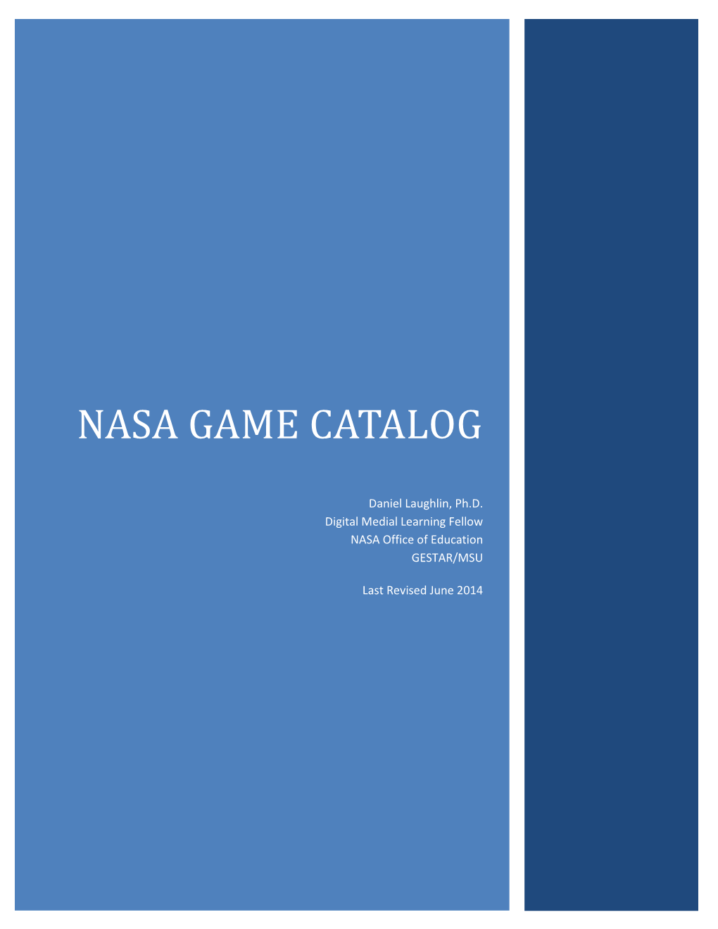 Nasa Game Catalog