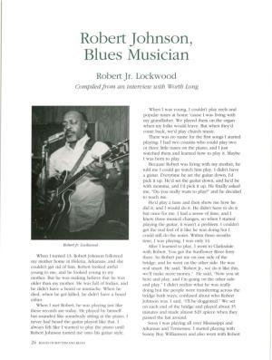 Robert Johnson, Blues Musician