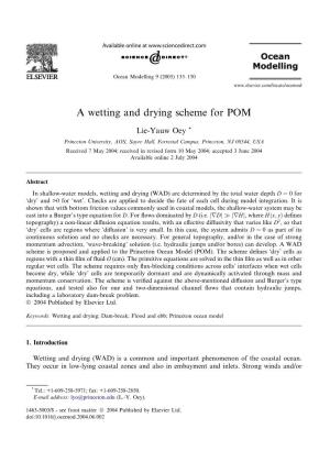 A Wetting and Drying Scheme for POM