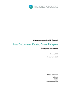 Land Settlement Estate, Great Abington
