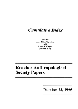 Cumulativeindex