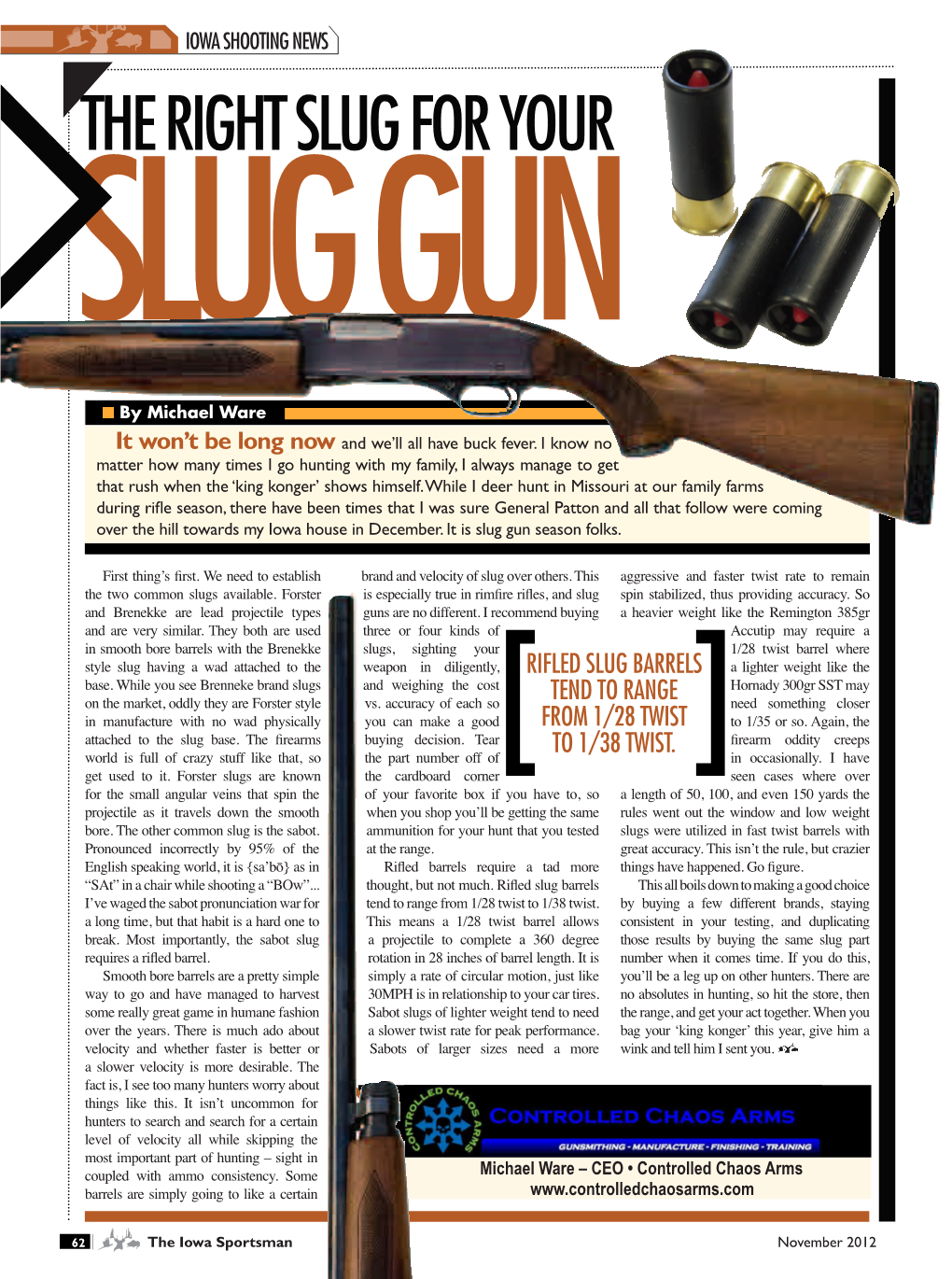 The Right Slug for Your Slug Gun