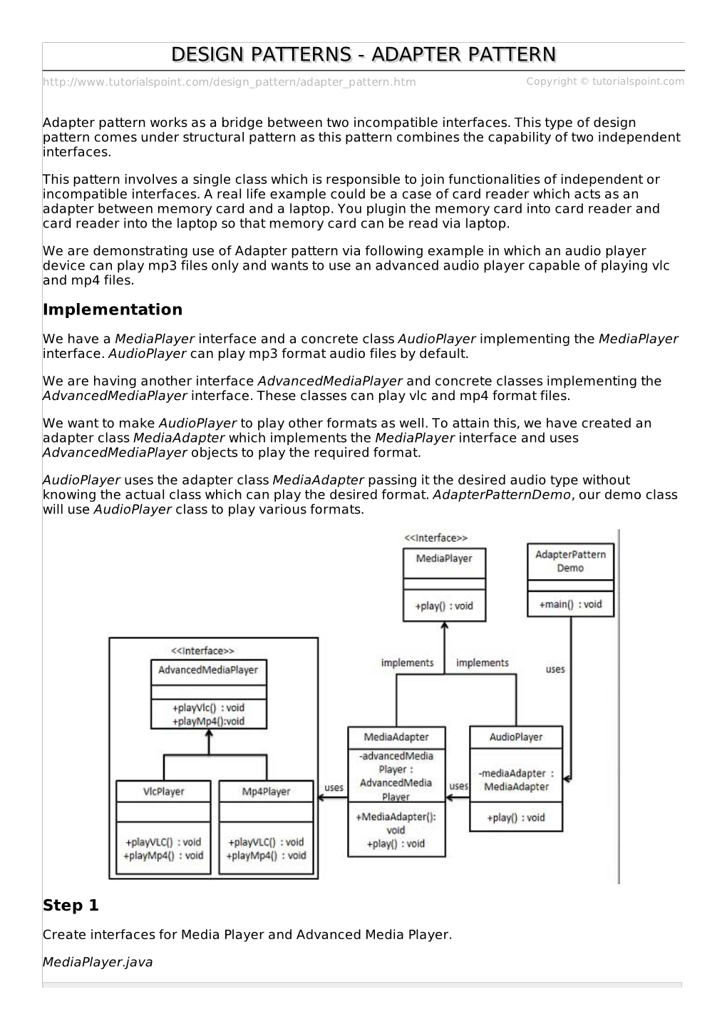 Design Patterns Adapter Pattern