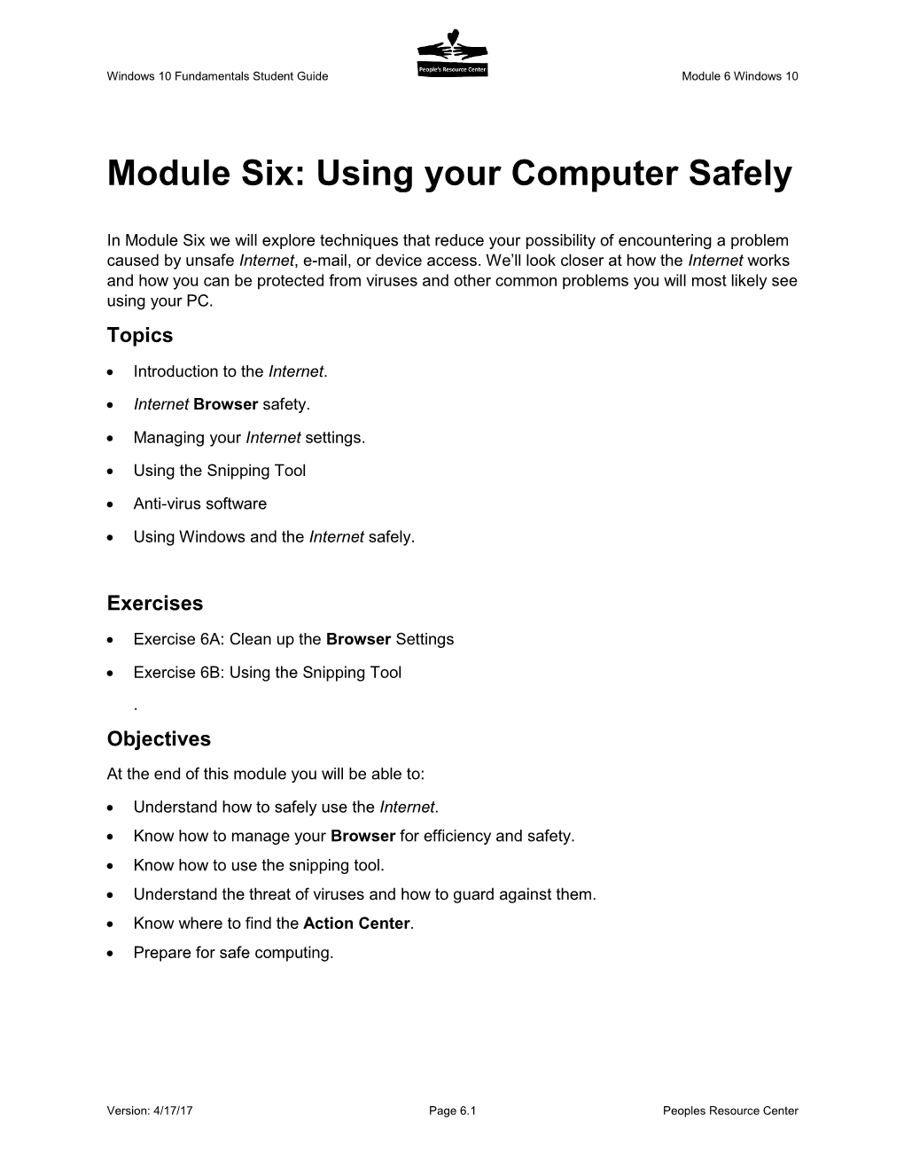 Windows 10 Fundamentals Module 6-2017-04-01