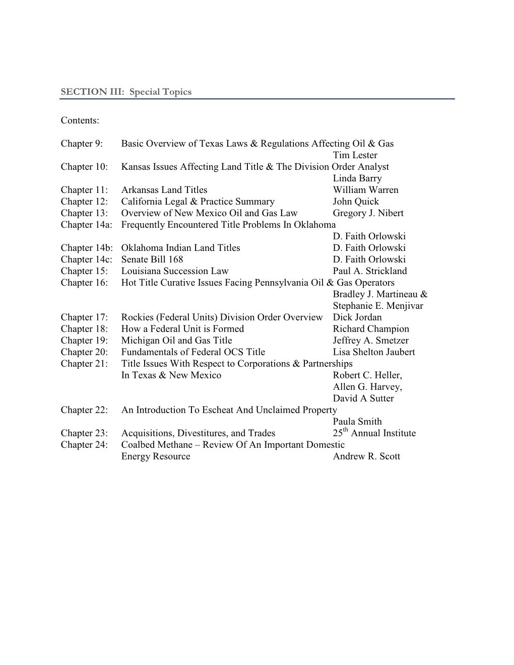 Basic Overview of Texas Laws & Regulations Affecting Oil & Gas Tim