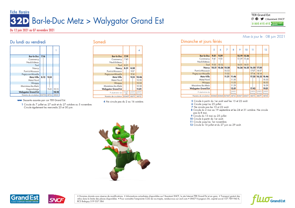 Bar-Le-Duc Metz > Walygator Grand